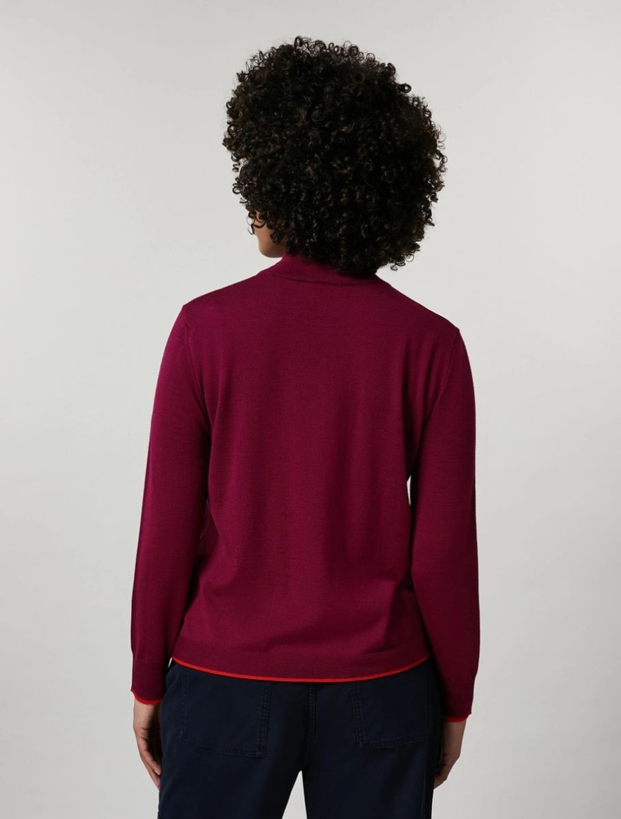 Merino Wool Sweater Purple Wholesale