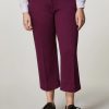 Stretch Cotton Trousers Purple Hot