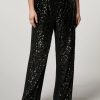 Jersey Trousers With Sequins Black Wholesale