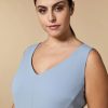 Triacetate Sheath Dress Ski Blue Wholesale