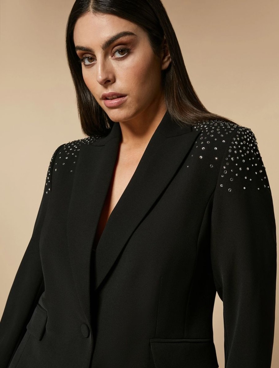 Stretch Cady Blazer Jacket Black Wholesale