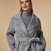 Double-Faced Pure Wool Coat Medium Grey Hot