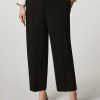 Cropped Jersey Trousers Black New