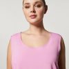 Silk-Blend Top Fuchsia Hot