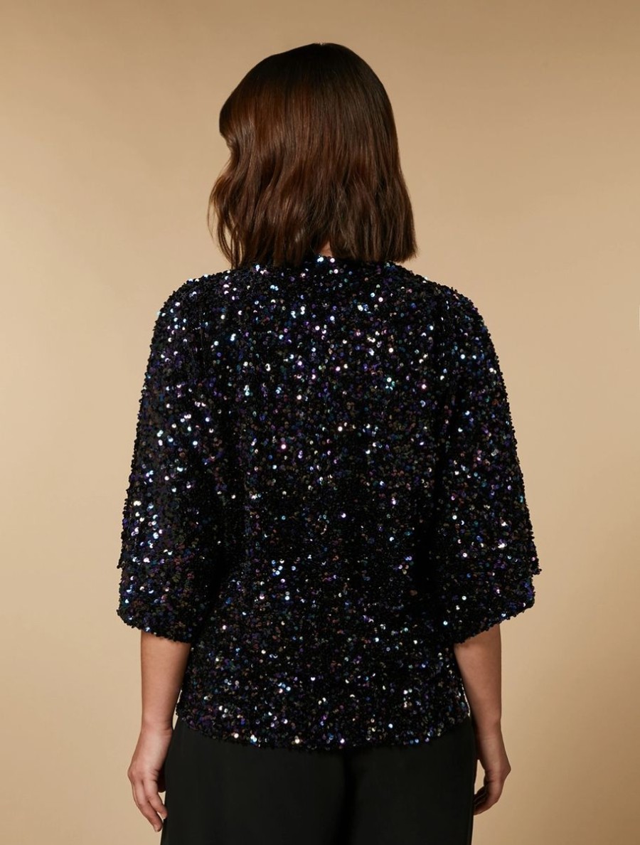 Sequinned Tunic Black Hot