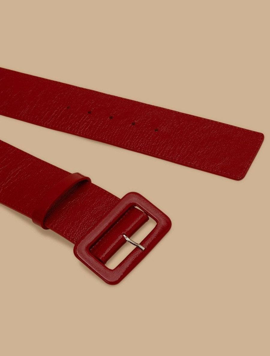 Patent Leather Belt Red Clearance