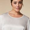 Boxy Satin Blouse White Online