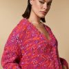 Multicoloured Yarn Cardigan Fuchsia Online