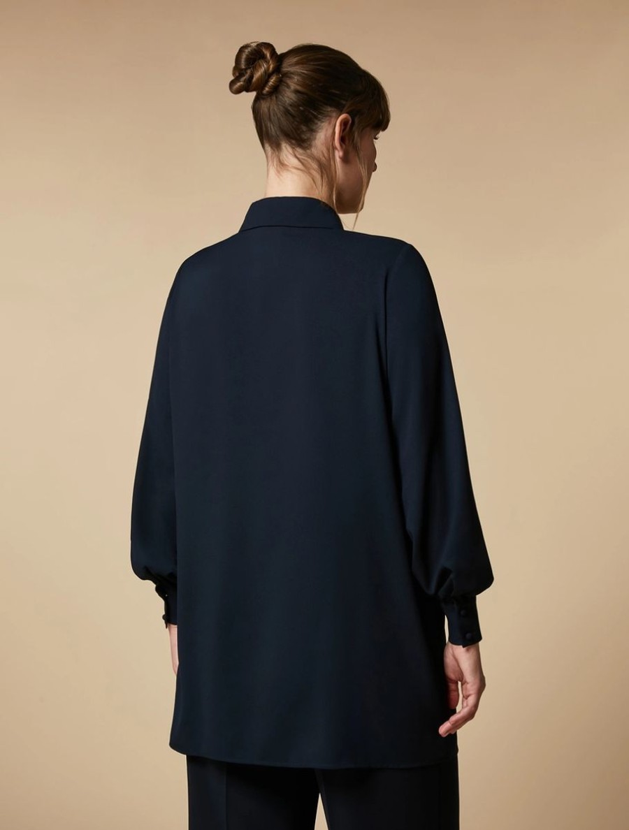 Embroidered Crepe Tunic Midnightblue Online