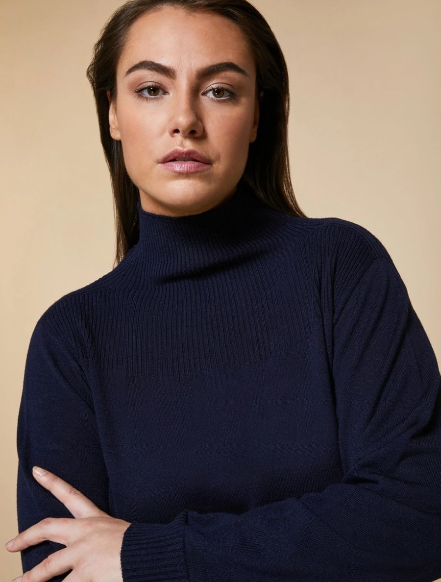 Wool-Blend Sweater Dark Navy Best