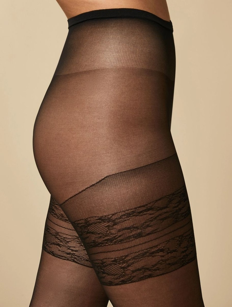 30 Denier Sheer Tights Black New