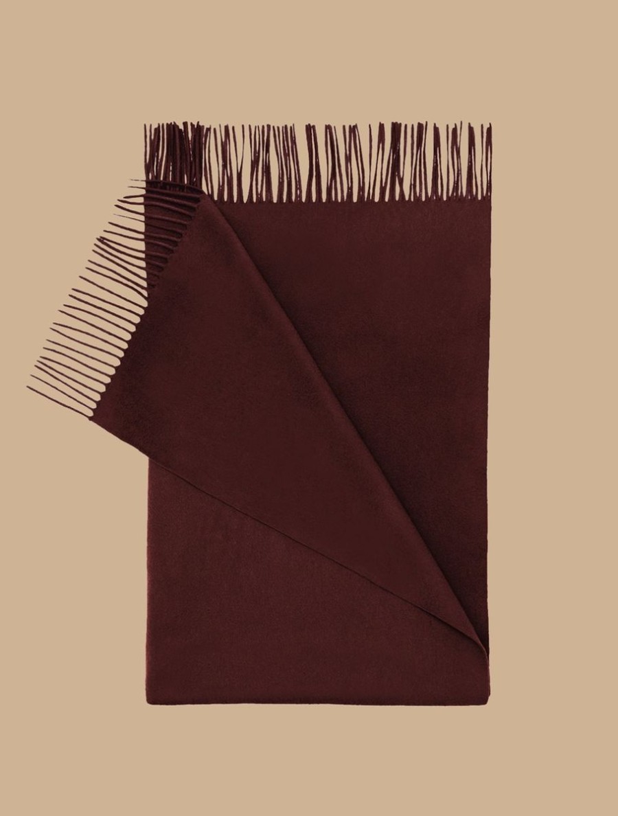 Pure Cashmere Stole Bordeaux Online