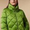 Padded Jacket In Water-Resistant Satin Olive Green Online