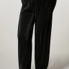 Pleated Jersey Trousers Black Clearance