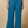 Pleated Jersey Trousers Torquoise Online