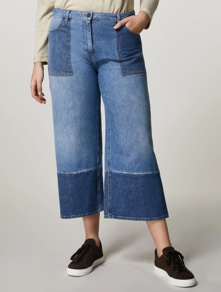 Cotton Denim Trousers Ski Blue Best