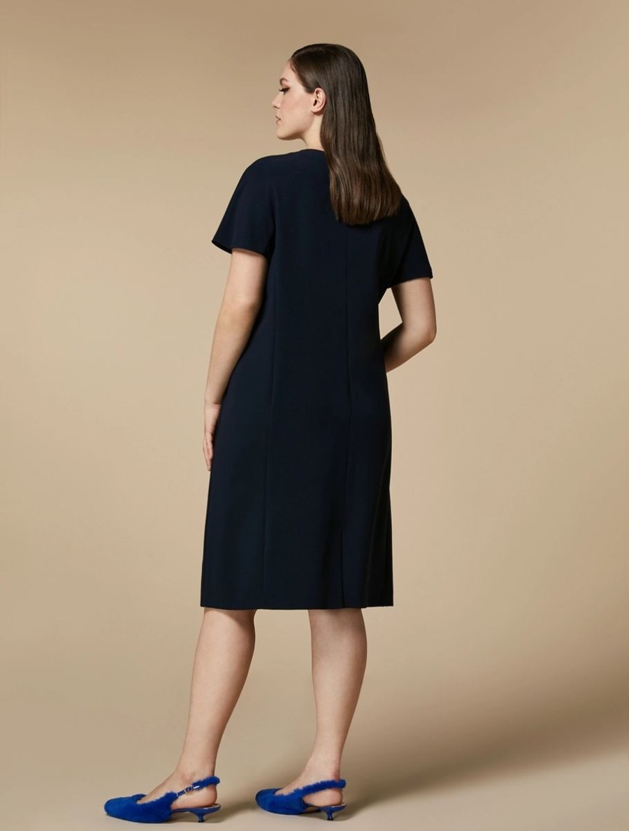 Triacetate Dress Dark Navy New