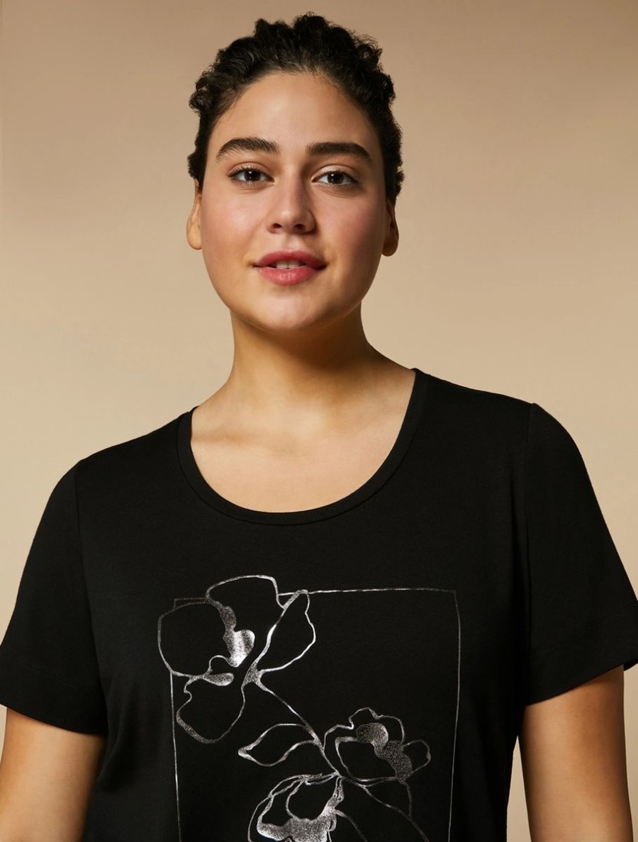 Viscose Jersey T-Shirt Black Clearance