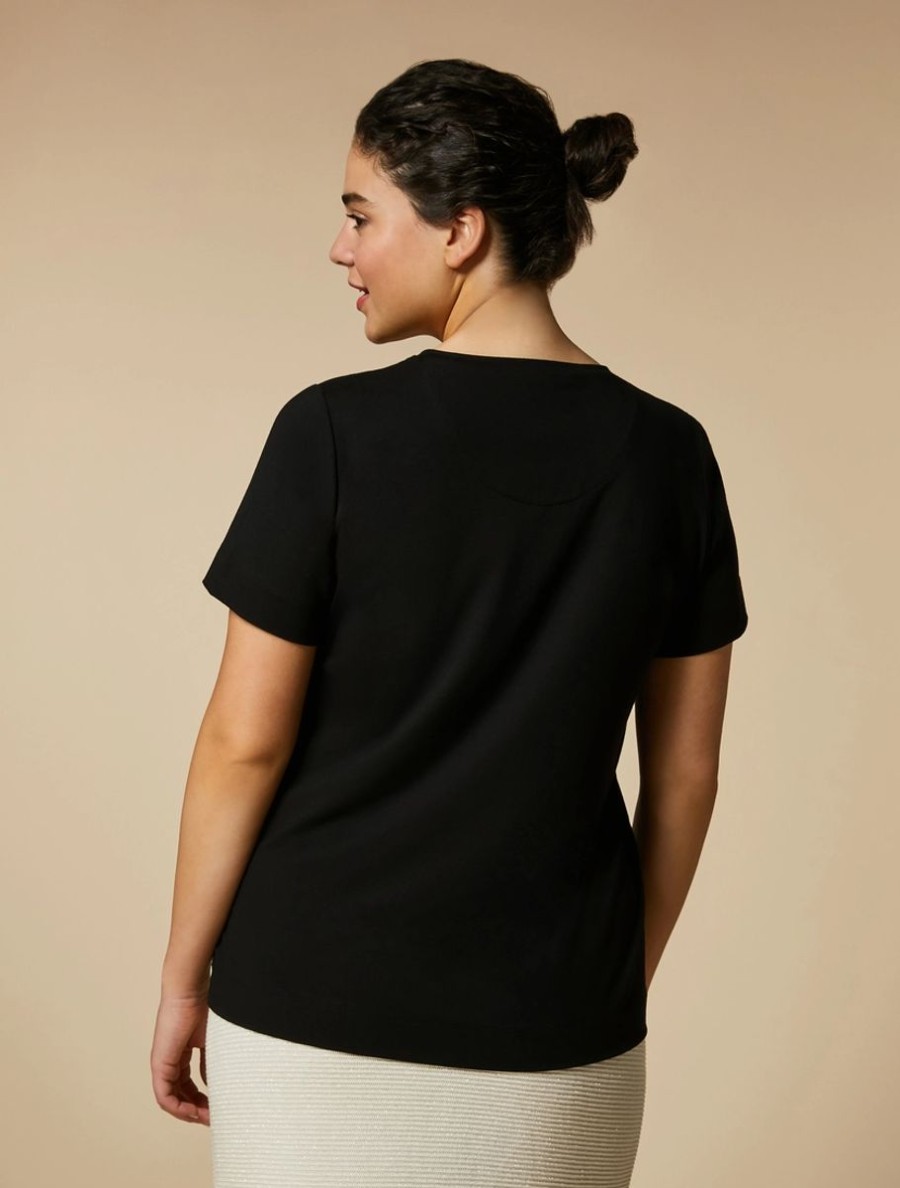 Viscose Jersey T-Shirt Black Clearance