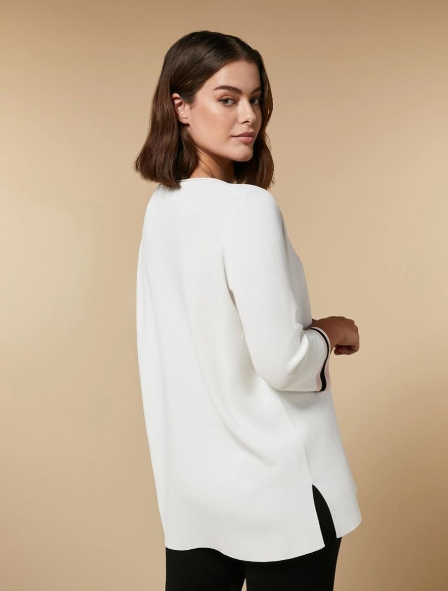 Comfortable Viscose Sweater White Wholesale