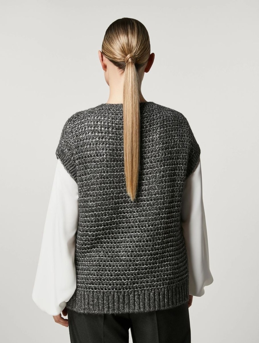 Wool-Blend Maxi Sweater Dark Grey Best