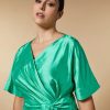 Silk Shantung Taffeta Dress Green Online