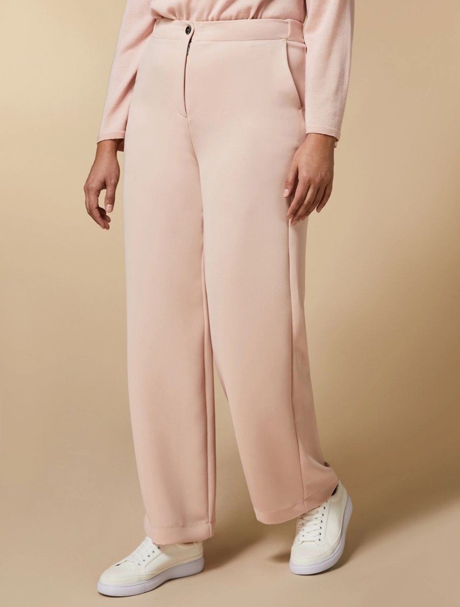 Fluid Fabric Trousers Pink Clearance