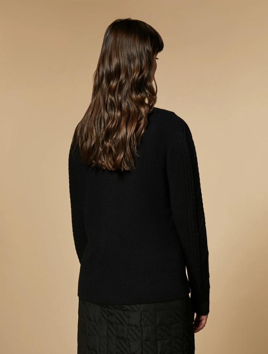 Wool-Blend Sweater Black New