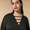 Lurex Viscose Sweater Dark Green Hot