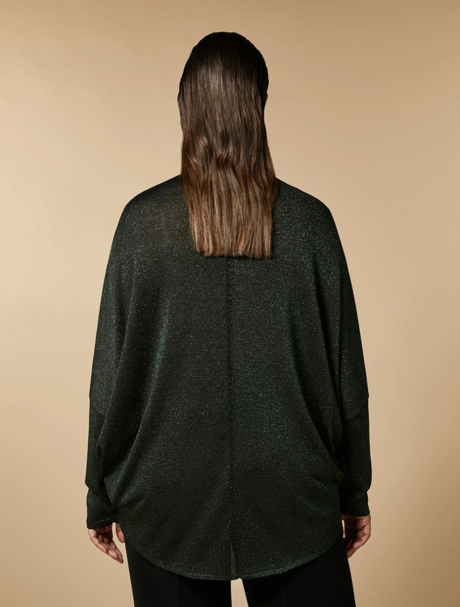 Lurex Viscose Sweater Dark Green Hot