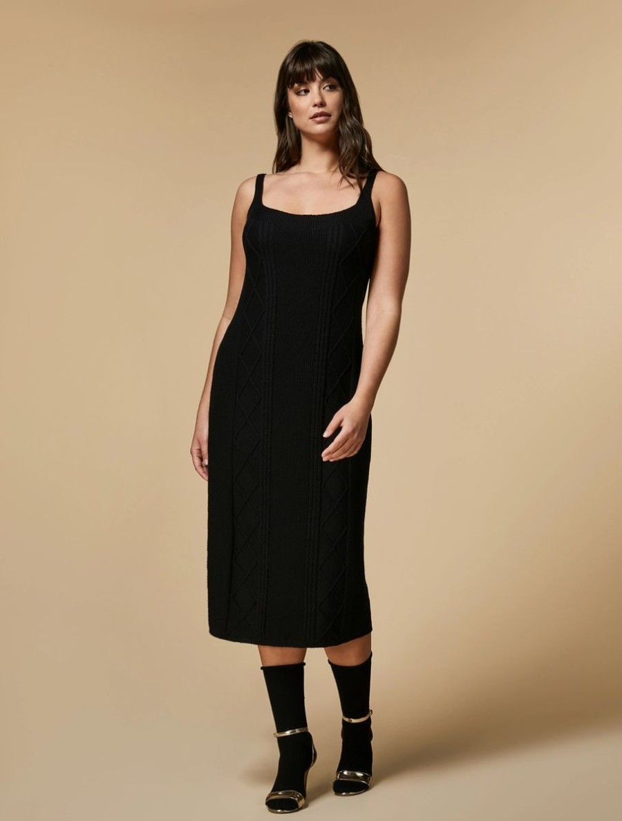 Wool-Blend Dress And Shrug Black Hot