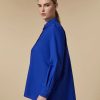 Long Cotton Poplin Shirt China Blue Clearance