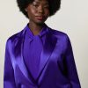 Fluid Satin Blazer Purple Online