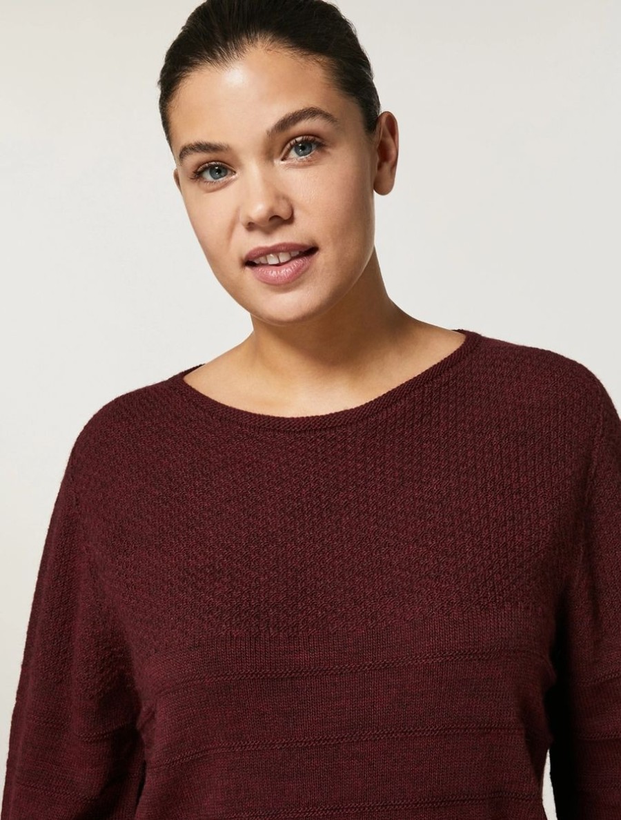 Wool, Viscose And Alpaca Sweater Bordeaux Best