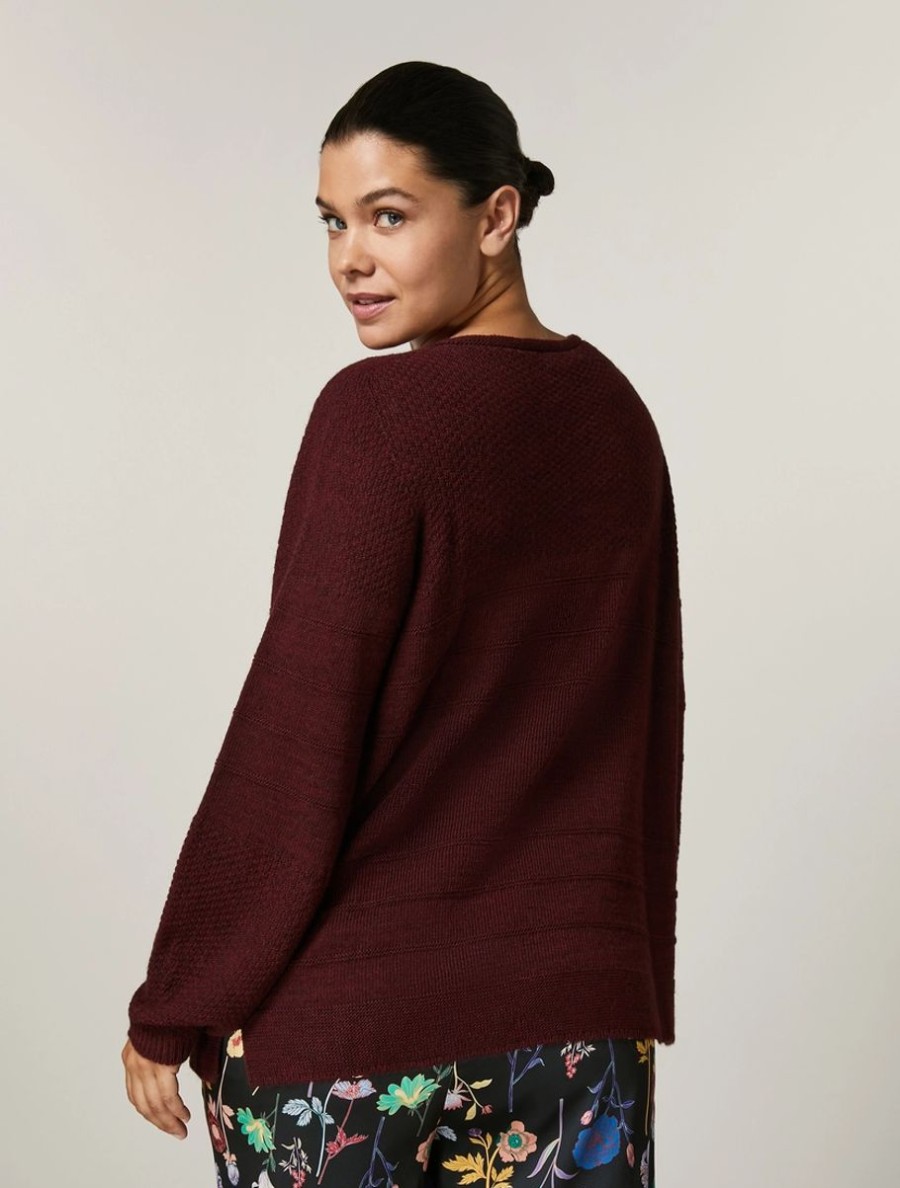 Wool, Viscose And Alpaca Sweater Bordeaux Best