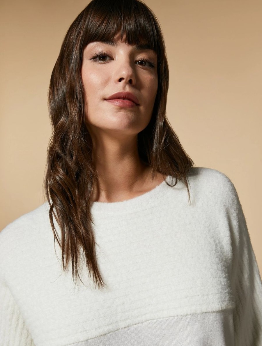 Wool-Blend Sweater White Clearance