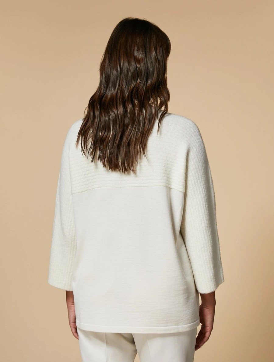 Wool-Blend Sweater White Clearance