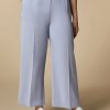 Triacetate Cady Wide Trousers Sky Blue Hot