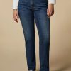 Full-Length Cotton Denim Jeans Midnightblue Clearance