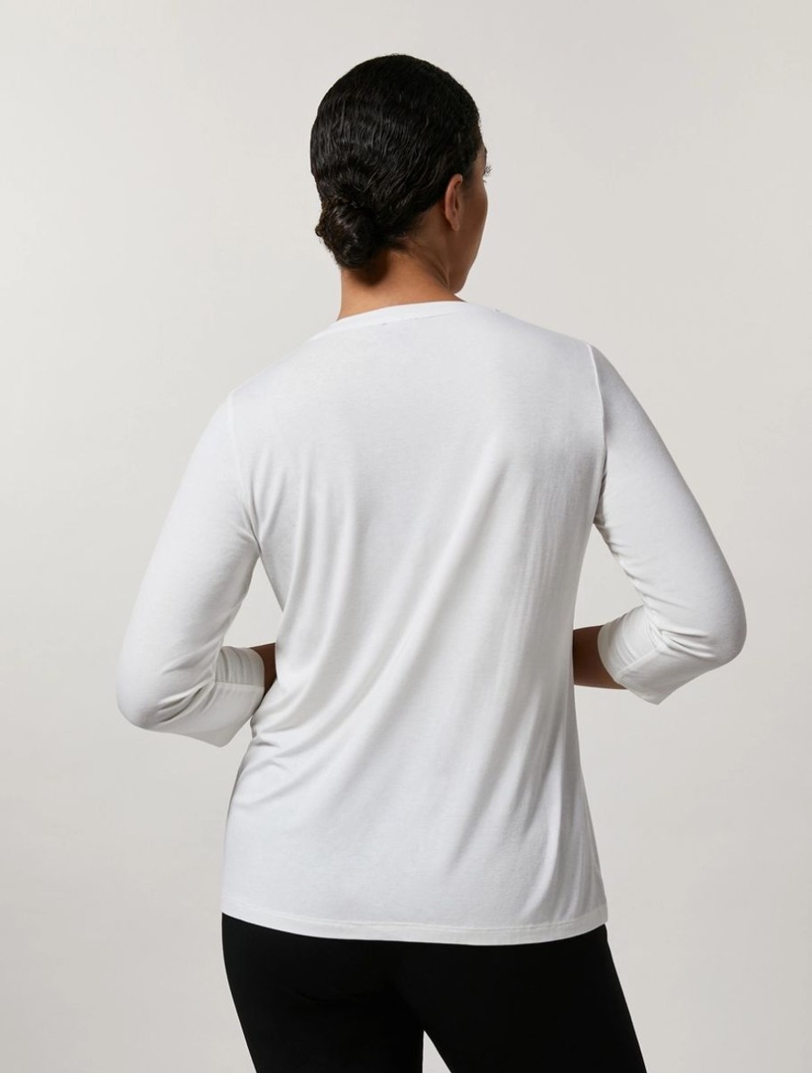 Viscose Jersey T-Shirt White Wholesale