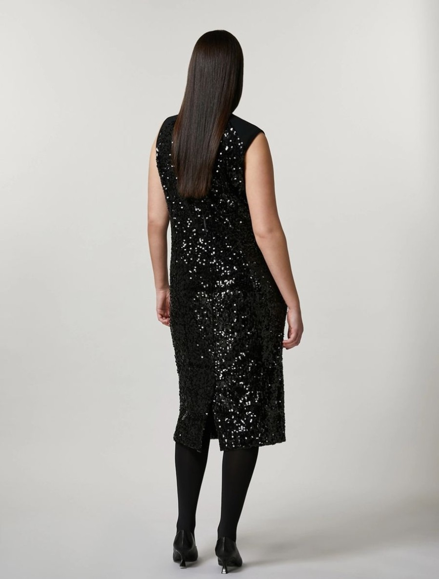 Jersey And Sequin Dress Black Best