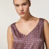 Printed Twill Dress Camel Wholesale