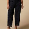 Macrame Lace Trousers Dark Navy New