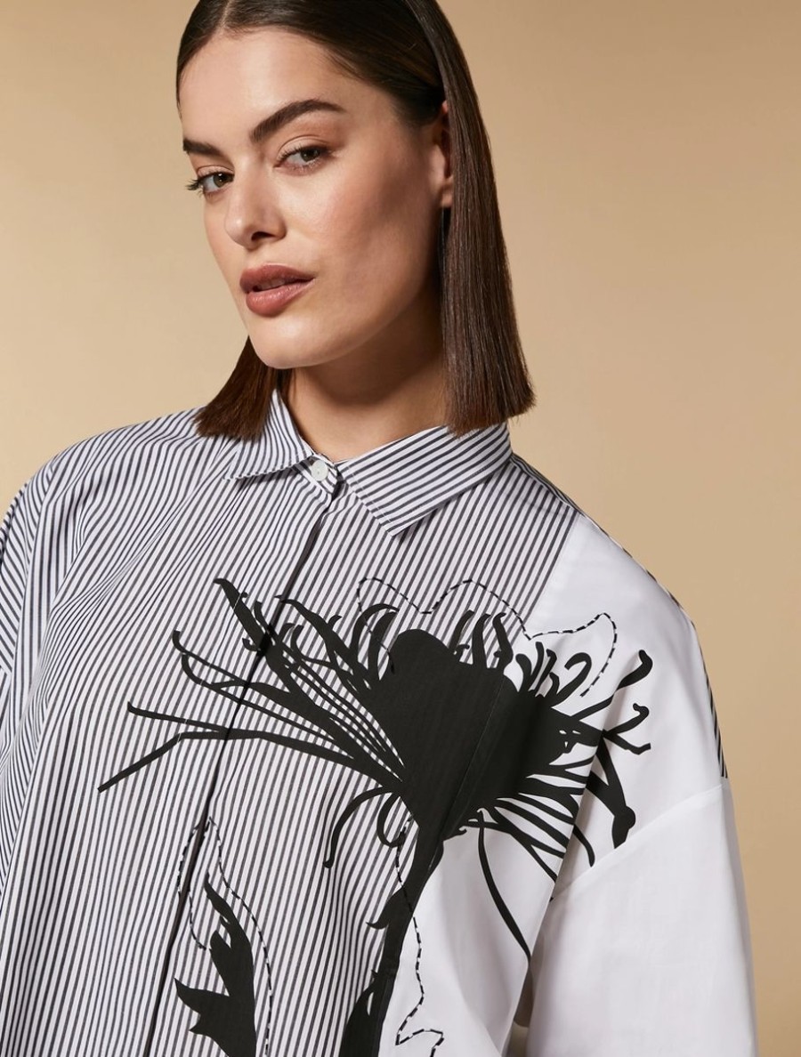 Embroidered Cotton Shirt White Clearance