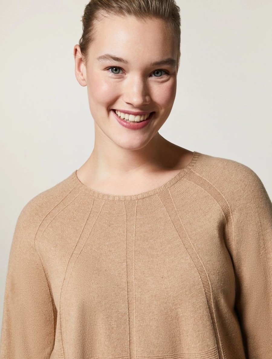 Cashmere-Blend Sweater Camel New