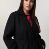 Compact Jersey Coat Black New