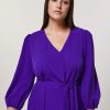 Crepe De Chine Dress Purple Best