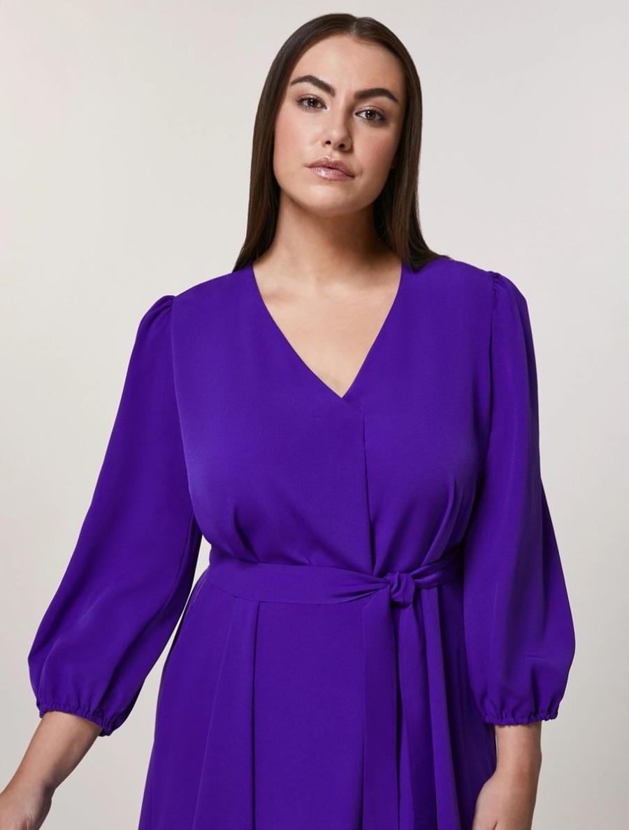 Crepe De Chine Dress Purple Best