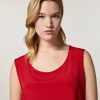 Silk-Blend Top Red New