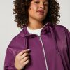 Water-Repellent Taffeta Parka Plum Hot